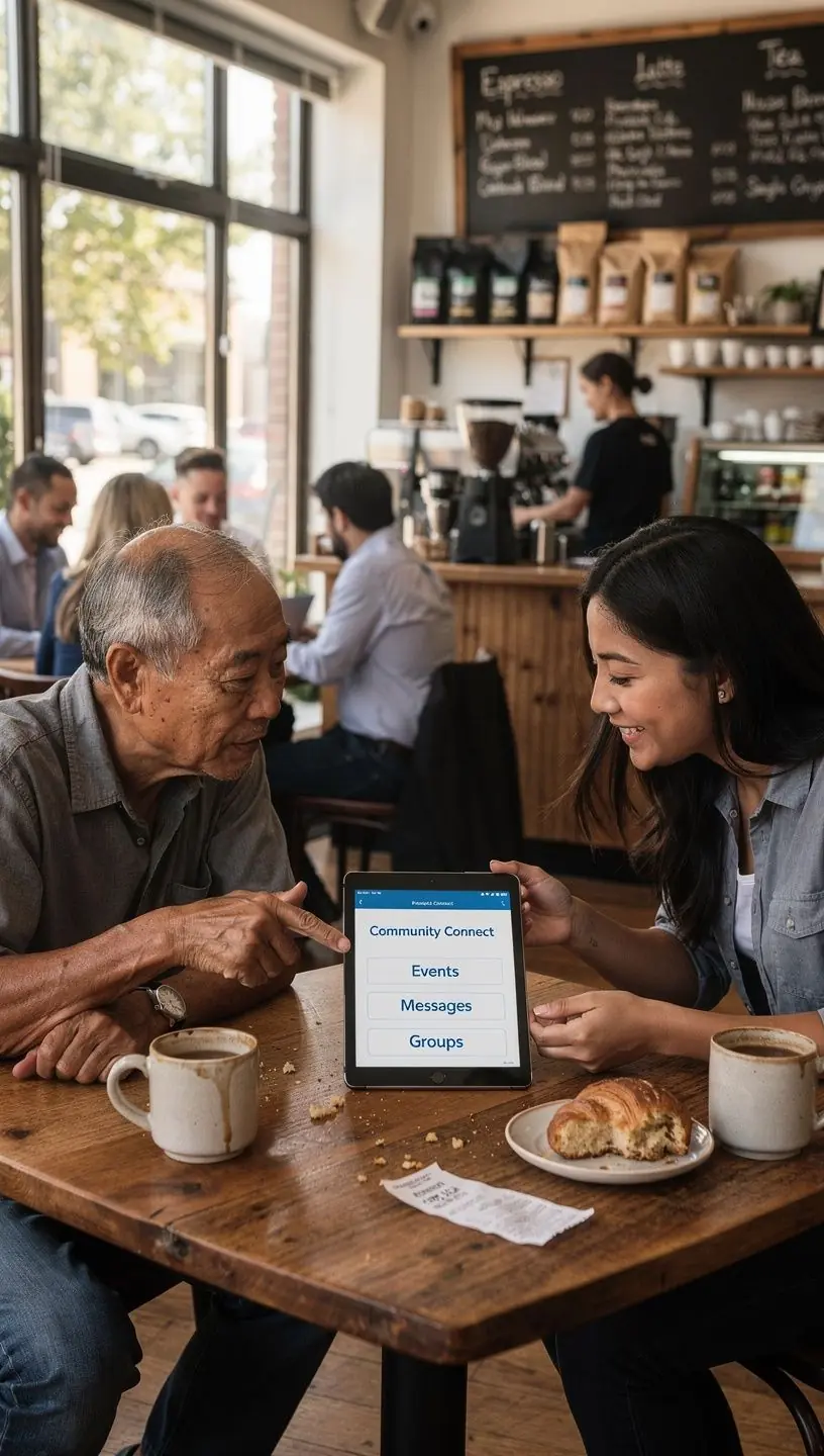 Modern public space enhanced by technology and innovation.